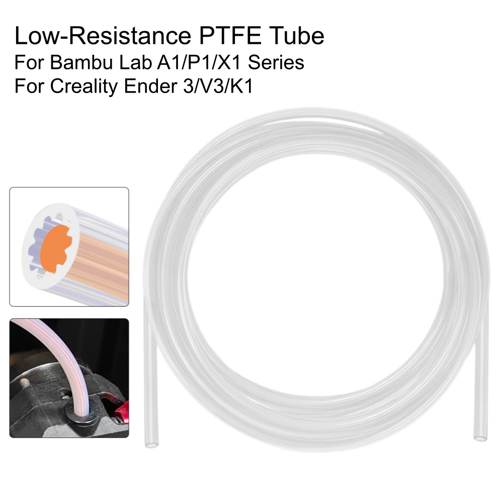 Bowden Tube - Star-Shape PTFE Tube Filament Pipe White/Translucent