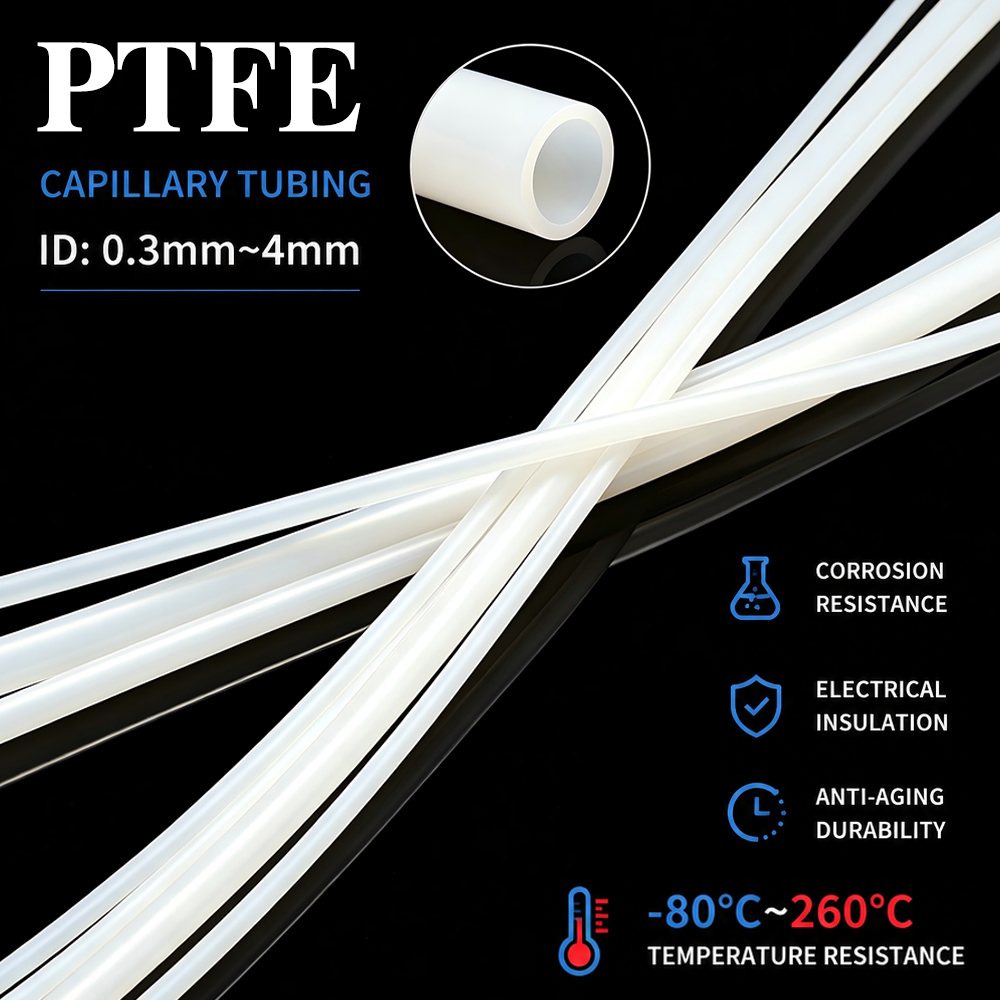 Ptfe Tube - PTFE Capillary Tube ID 0.2/0.6/0.8/1/1.2/1.5/1.6/1.8/2/3/4/5mm F46