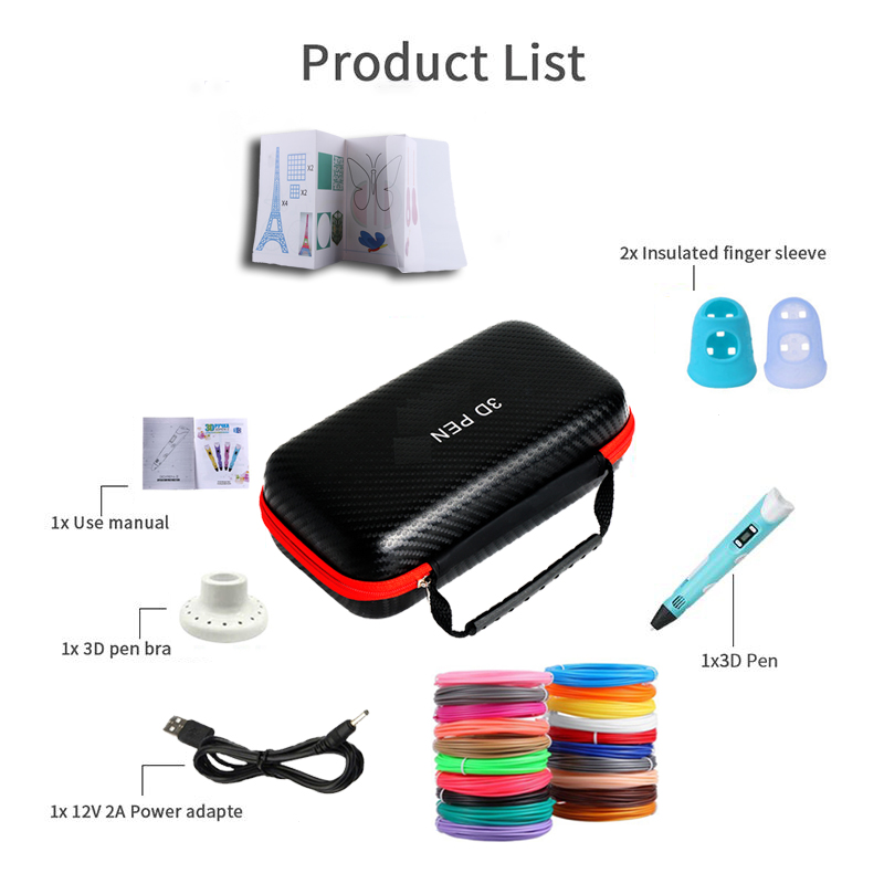 3D Pen With LCD Screen Compati - Pla Filament ulasan dan harga