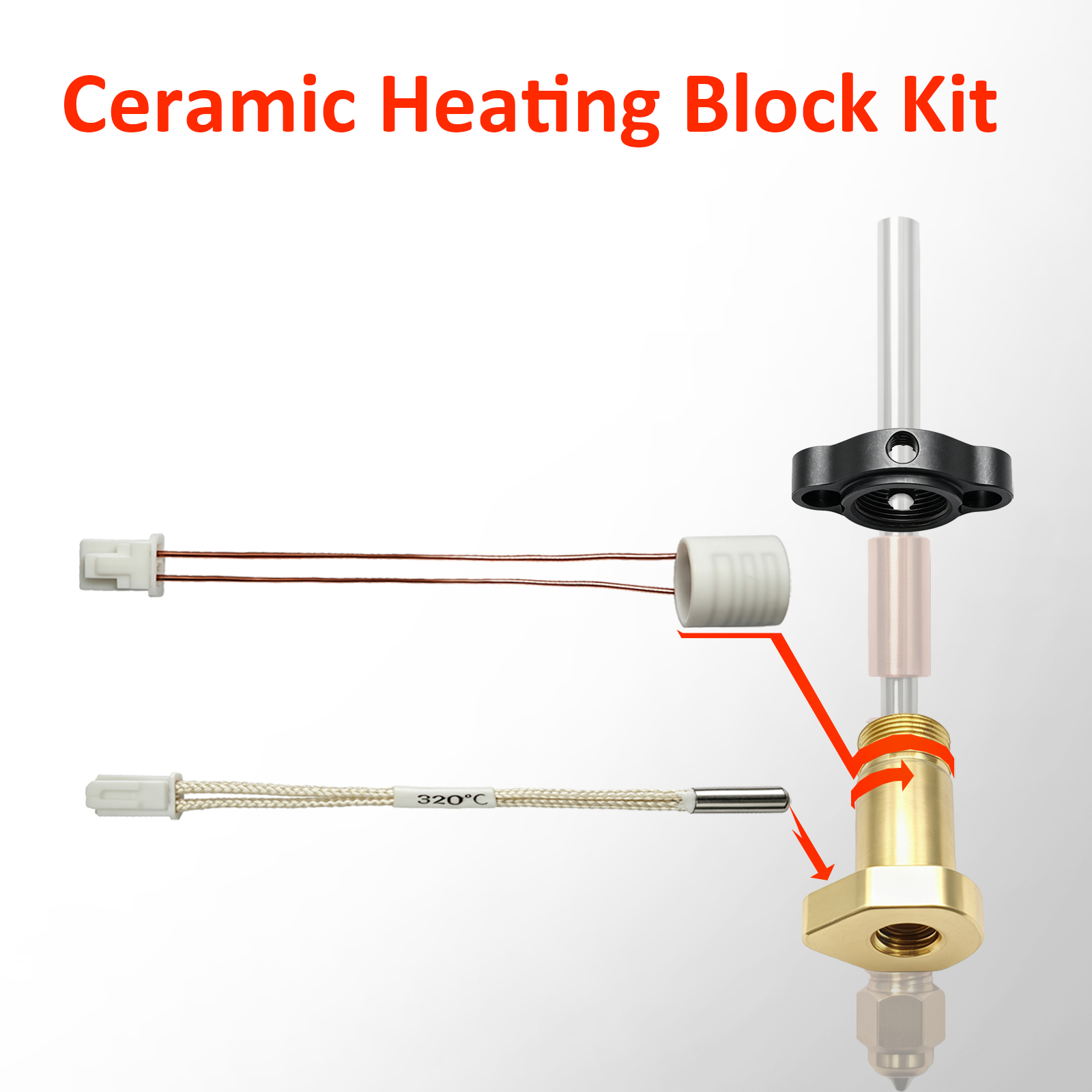 Upgraded 24V 60W Ceramic Heate - Hotend Assembly ulasan dan harga