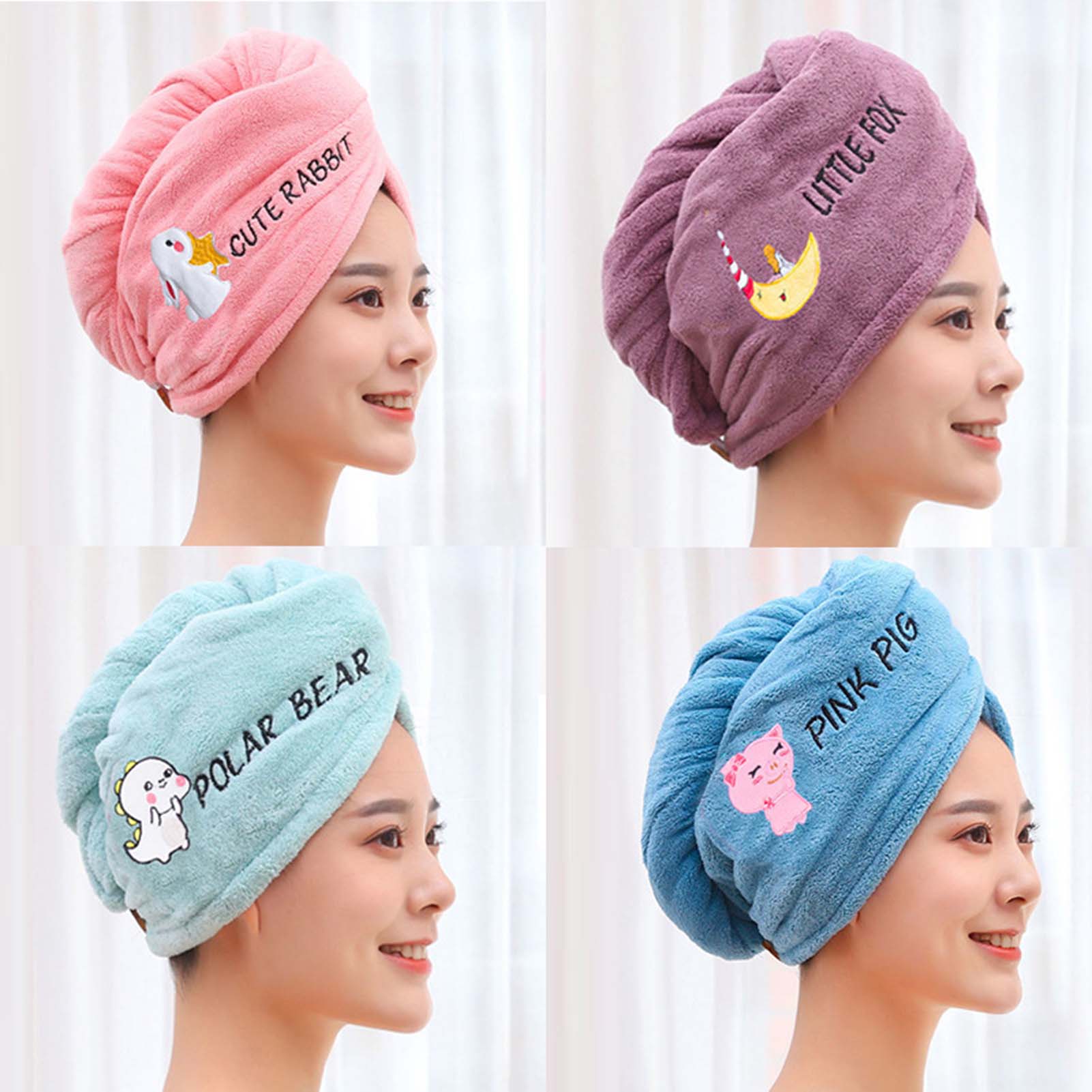 Coral Fleece Womens Hair Towel - Resin Vat ulasan dan harga