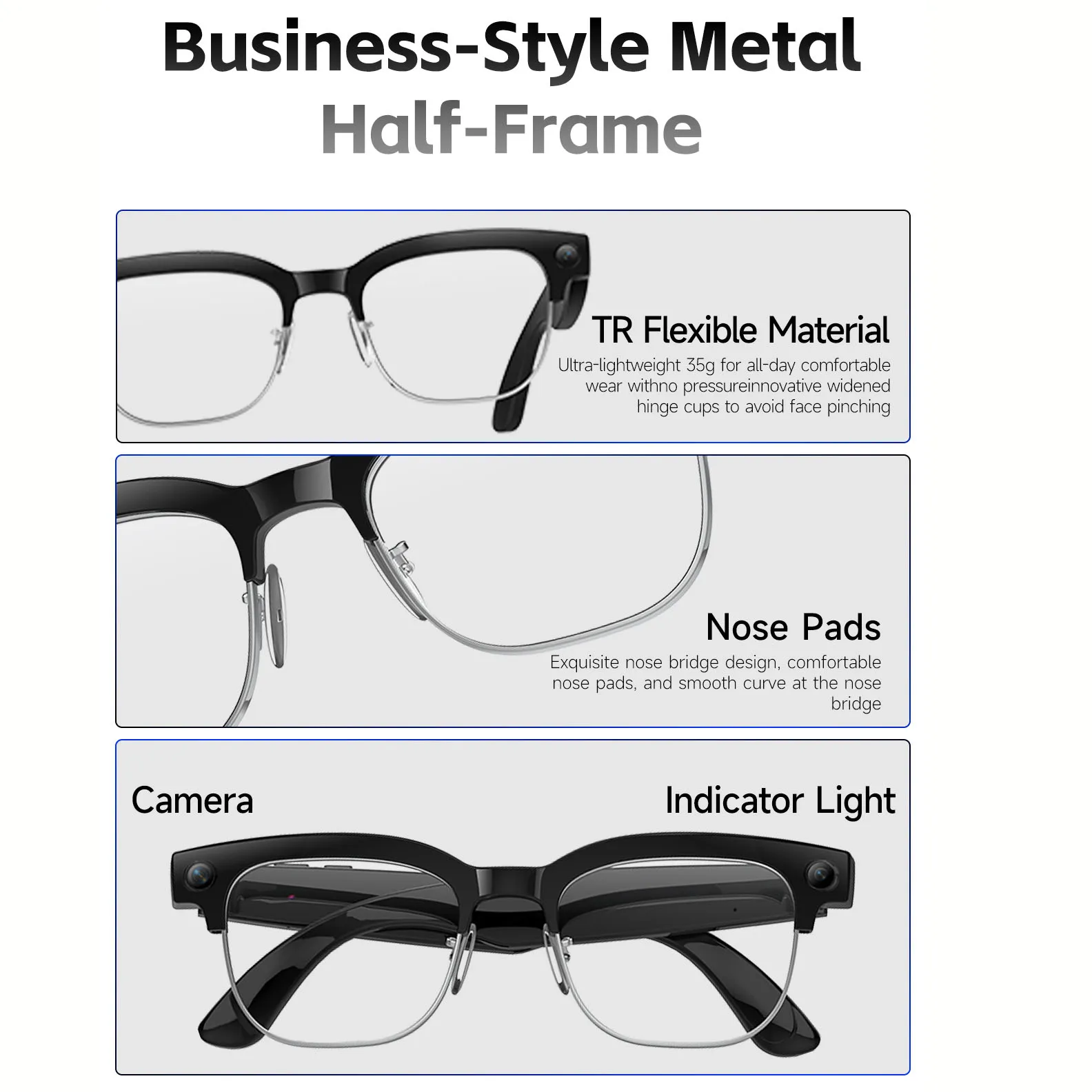 AI Smart Glasses with Voice Wa - Bltouch ulasan dan harga