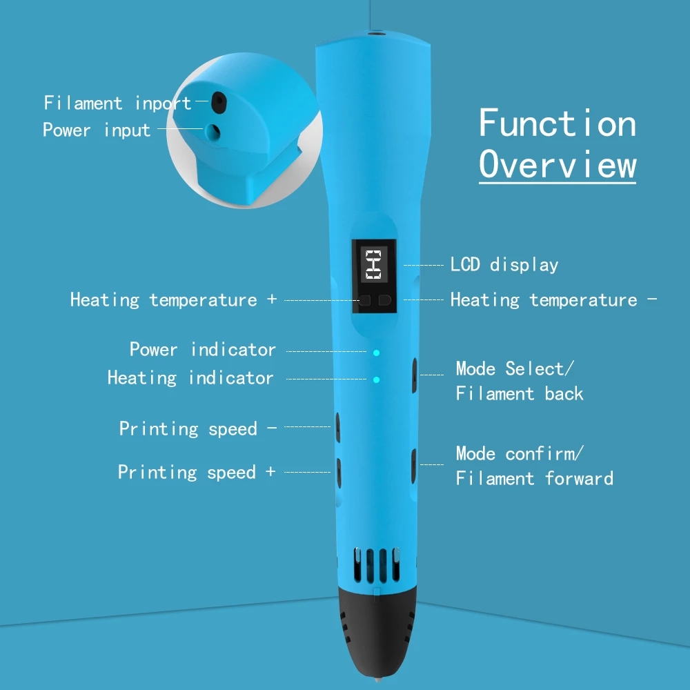 QCREATE 3D Printing Pen 1.75mm - Pla Filament ulasan dan harga