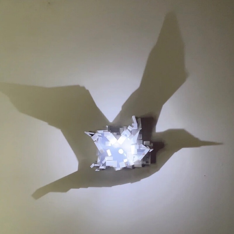 Dropshipping 3D Light Shadow N - Glass Bed ulasan dan harga
