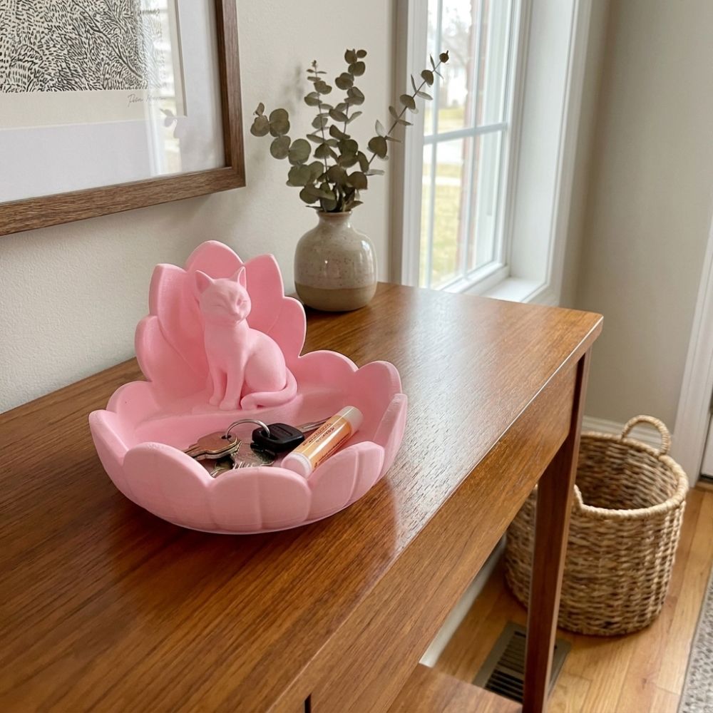 Cute Lotus Cat Jewelry Storage - 3D Printer Stand ulasan dan harga