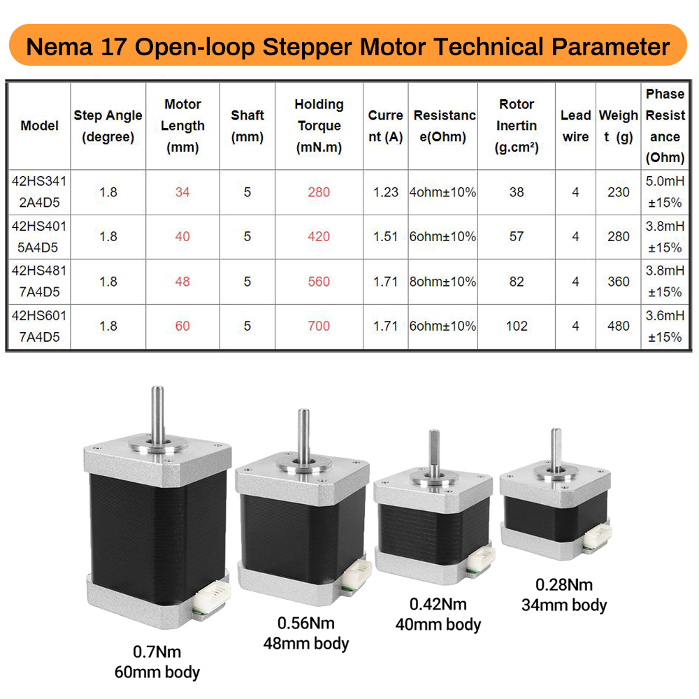 Nema17 Stepper Motor 42 Motor  - 3D Printer ulasan dan harga